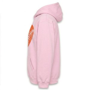 Nueva Sudadera con Capucha Rosa para Mujer con Logotipo Personalizado, Estampado de Corazón de Béisbol, Tejido de Algodón, Transpirable, para Otoño - Product Image 4