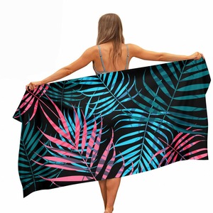 Custom Microfiber <b>Beach</b> Towel Quick Dry Lightweight Sublimation Printed Soft <b>Foldable</b> Swimming Towel with Custom Logo OEM - Product Image 5