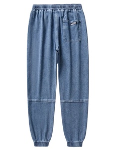 Wholesalers Online <b>Men's</b> Mid-<b>Rise</b> Straight Eco-Friendly 2025 Spring Fall Casual Outdoor Denim Elastic Drawstring Made Bangladesh - Product Image 5