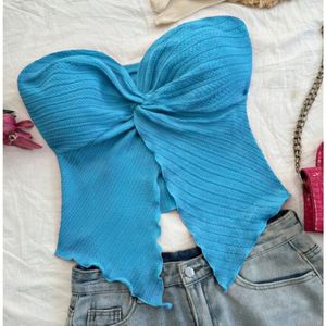 เสื้อครอปท็อปผู้หญิงผ้าคอตตอนผสมสแปนเด็กซ์ ขายส่ง เนื้อผ้านุ่ม ยืดหยุ่น เป็นมิตรกับสิ่งแวดล้อม แห้งเร็ว เหมาะสำหรับใส่ในฤดูร้อน ใส่ได้ทุกวัน สั่งพิมพ์ลายได้ สไตล์ลำลอง - Product Image 1