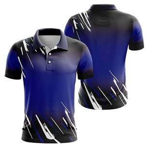 Chemises polo pour hommes respirantes, entièrement personnalisées avec logo imprimé, amples, unies, à manches courtes, de haute qualité, en gros, sublimation - Product Image 1