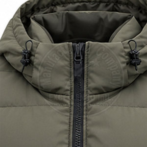 Veste à capuche unisexe en duvet, manteau d'hiver à fermeture éclair, vêtements d'extérieur, logo personnalisé OEM - Product Image 5