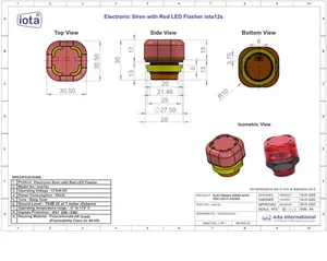 ไซเรนอิเล็กทรอนิกส์ iota12S พร้อมไฟ LED กระพริบ - Product Image 5