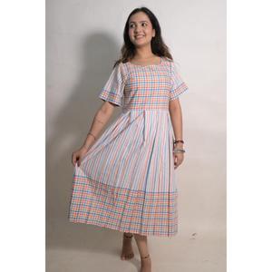 Vestido largo de algodón estampado a mano para mujer, estilo bohemio, vestido de verano suave, informal, para fiesta, ropa étnica india hecha a mano. - Product Image 4