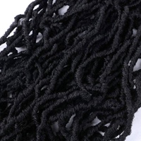 Extensions per capelli all'ingrosso, resistenti al calore, per afroamericani, con effetto distressed, lunghe, pre-annodate, stile Goddess Faux Locs, Nu Locs, Soft Locs