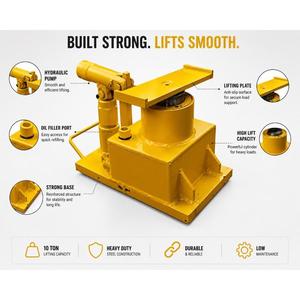 Gato hidráulico de alta resistencia para rieles ferroviarios, equipo de elevación de carga pesada para proyectos de reparación, construcción e instalación de vías. - Product Image 2