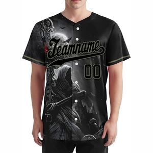 Maillot de baseball d'équipe personnalisé avec impression par sublimation, tissu respirant et look sportif professionnel - Product Image 2