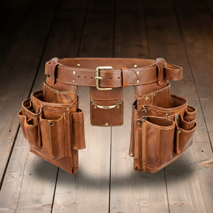 Ceinture à outils professionnelle en cuir robuste pour la construction, avec ceinture de taille personnalisée OEM durable, ceintures à outils en cuir de qualité supérieure à vendre - Product Image 5