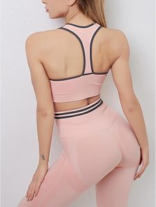 Women Flexible Yoga <b>Leggings</b> With Cross Front Sports Bra <b>Pilates</b> Fitness Performance Activewear Set - Product Image 2