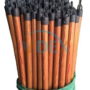 Balai en bois d'eucalyptus de qualité supérieure poignées de vadrouille 120cm de longueur durable résistant aux insectes avec tête de balai en PVC - Product Image 1