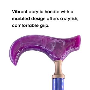 Bastón de caminar plegable de cinco secciones de calidad superior con agarre de mármol duradero - Product Image 5