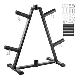 Supporto in Legno e Ferro per Dischi Pesi da 2 Pollici, Capacità di Carico 300 Libbre, Imballaggio Personalizzato - Product Image 1