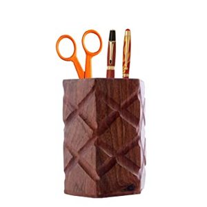 Porte-stylo carré en bois de luxe pour bureau, avec logo personnalisé de très haute qualité, cadeau d'affaires, fabrication et fournisseur en gros. - Product Image 4