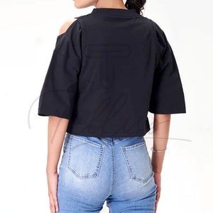 T-shirts courts pour femmes en coton, style tendance, dernière collection, vente chaude, vêtements pour femmes - Product Image 2