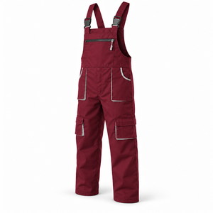 Salopette de travail OEM pour homme avec poche poitrine zippée, rangement utilitaire, bretelles réglables, pour l'entretien industriel - Product Image 2