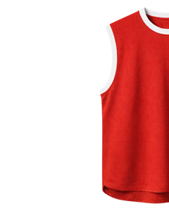 Custom <b>Red</b> Sleeveless Tank <b>Top</b> Men Casual Gym Vest Breathable Cotton Summer Shirt Athletic Loose Fit Sportswear Training <b>Top</b> - Product Image 3