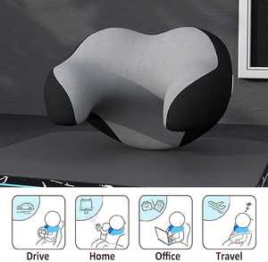 Almohada de Viaje Ajustable de Espuma Viscoelástica en Forma de U, Lavable, Soporte para el Cuello y la Espalda, Reposacabezas Ergonómico, Cojín para Asiento, Alivio del Dolor - Product Image 4