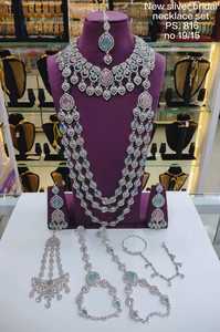 Elegant High Quality Gold Plated Bridal Engagement Wedding Anniversary Party Gift Ethnic Fashion Rhodium Plated Jewelry <b>Set</b> <b>Sets</b> - Product Image 3