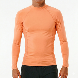Tenues de sport offrant une flexibilité, manches longues, rashguard de haute qualité en spandex/polyester pour hommes - Protection UV, séchage rapide - Product Image 1