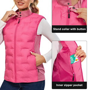 Chaleco Acolchado de Invierno para Mujer, Resistente al Viento, de Algodón, Sin Mangas, Chaqueta de Plumón, Chaleco Acolchado para Mujer, Ropa de Trabajo - Product Image 1