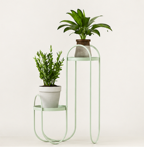Modern 2 Tier Metal Plant <b>Stand</b> for Indoor Outdoor Vintage Style Powder Coated Flower <b>Pot</b> Rack for Living Room Balcony Decor - Product Image 5
