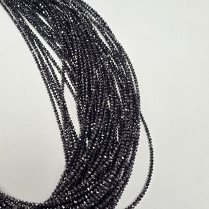 Perles rondes facettées en diamant noir naturel 1,8-2,2 mm, perles en diamant noir AAA, 16 pouces, perles en vrac pour la fabrication de bijoux, vente en gros - Product Image 5
