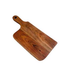 Tabla de cortar de madera gruesa y resistente para carne y verduras, tabla de picar de cocina, tabla de servir de madera con mango de agarre. - Product Image 4