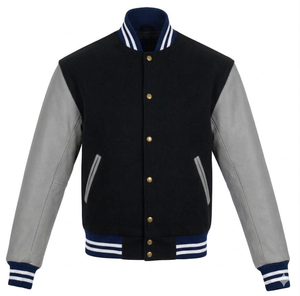 Custom High Quality Men's Unisex Vintage Baseball Varsity Jackets Breathable Quick Dry Plain Front Logo Winter - Product Image 3