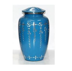 เพชรแกะสลักสีฟ้า Urn สำหรับขี้เถ้ามนุษย์ - Product Image 4