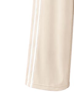 Pantalon de survêtement beige à jambe large pour femme, décontracté, coupe ample, rayé, taille haute, avec cordon de serrage, style streetwear - Product Image 3