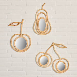 Competitive Price Mini Sizes High Quality Eco Friendly Wall Hanging <b>Mirror</b> Kids Room Decoration Rattan <b>Mirrors</b> - Product Image 3
