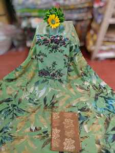 Nouvel arrivage : Tissu de qualité supérieure pour robe de fille, motif géométrique uni en coton jacquard Dirac, design feuillage, idéal pour les fêtes. - Product Image 5