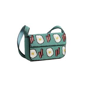 Bolso de mano bordado con cuentas de moda y detalles de perlas, bolso de mano bordado con cuentas de primera calidad para un look nupcial - Product Image 3