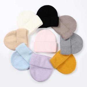 Chapeau en cachemire pur 100% pour femmes, tricoté, doux, chaud, tendance, décontracté, logo personnalisé, vente en gros, couvre-chef de haute qualité pour femmes - Product Image 5