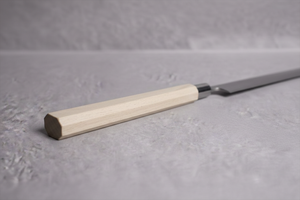 Cuchillo para atún, cuchillo largo para filetear y rebanar, hoja de acero al carbono forjado, mango de madera, ecológico - Product Image 4