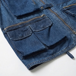 เสื้อกั๊กยีนส์สีน้ำเงินเข้มแบบตาข่าย |   เสื้อกั๊กยุทธวิธีแบบมีซิปหลายช่อง |   เสื้อแจ็คเก็ตทำงานแบบไม่มีแขนระบายอากาศได้ดี |   ผู้ผลิต OEM ตามสั่ง - Product Image 4