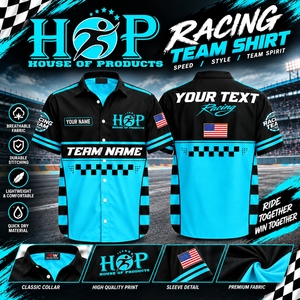 Chemise de mécanicien personnalisée sublimée, en polyester respirant, entièrement teintée par sublimation, pour équipes de course et d'atelier automobile, faible MOQ, 2026 - Product Image 3