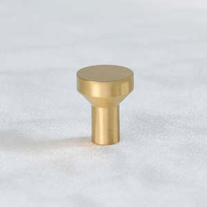 Minimalist Head Solid Brass <b>Cabinet</b> <b>Knob</b> Brushed <b>Gold</b> Finish Traditional Durable Adjustable Drawer Pull Kitchen <b>Cabinet</b> Wardrobe - Product Image 2