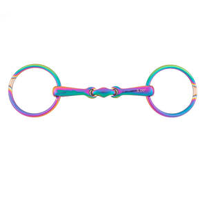 Bridon d'équitation en acier inoxydable de qualité supérieure, type losange arc-en-ciel, avec anneau de bouche, pour courses de chevaux, produits d'équitation - Product Image 1