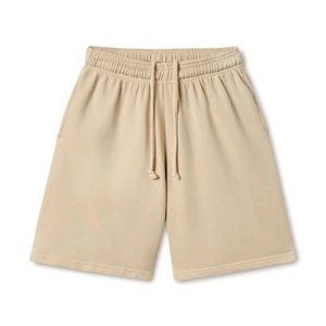 Shorts de sport amples et décontractés pour homme, en molleton bouclette 100% coton, style vintage, avec cordon de serrage et imprimé en relief, pour la course et la gym - Product Image 2