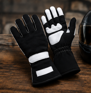 Guantes de Carreras de Dedo Completo, Negros y Blancos, con Revestimiento de PU Antideslizante, Cierre de Gancho y Bucle, Unisex, para Actividades al Aire Libre - Product Image 6