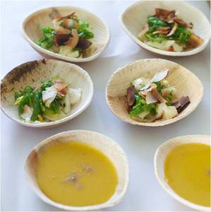 Tazón Desechable Ecológico de Hoja de Palma Areca de 5 Pulgadas, Apto para Microondas, Resistente al Calor, Biodegradable, Compostable, Bioworld ECDRB5 para - Product Image 6