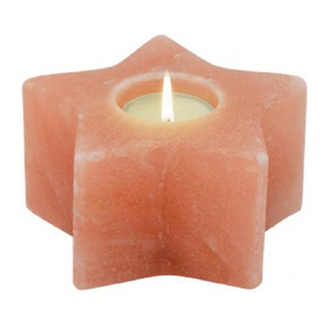 Himalayan Salt Star Tealight <b>Candle</b> Holder Handmade Natural <b>Pink</b> Crystal Eco-Friendly Modern Rustic Home Decoration Feng Shui - Product Image 2