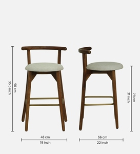 <b>Adjustable</b> PU Leather <b>Bar</b> <b>Stool</b> Scratch Resistant Provincial Teak Finish Counter Height Kitchen <b>Bar</b> Furniture with Metal Base - Product Image 3