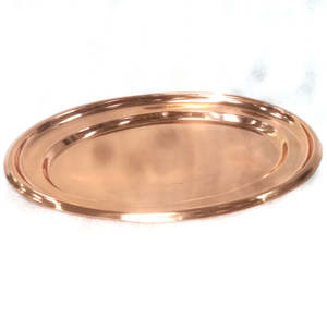 Bandeja de Servicio Tradicional de Cobre con Diseño de Lujo, Acabado Brillante y Revestimiento de Laca, Apta para Alimentos, Bandeja Decorativa de Metal - Product Image 4