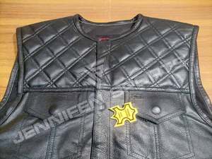 Nuevo Chaleco de Motocicleta de Cuero Genuino, Diseño 2026, Reversible, Personalizado, de Cuero Grueso - Product Image 3