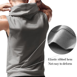 Camiseta Deportiva con Capucha Personalizada al Por Mayor para Hombre, Ropa Deportiva Básica para Gimnasio, Sudadera con Capucha de Mezcla de Algodón para Entrenamiento y Fitness - Product Image 2