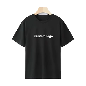 T-shirt en coton blanc surdimensionné pour homme, manches courtes, col rond, décontracté, couleur unie, jersey tricoté, design uni, longueur normale - Product Image 1