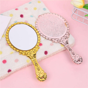 Espejo de Maquillaje Plegable de Mano con Logotipo Personalizado al por Mayor, Espejo de Vanidad Ovalado Plateado de Marca Privada - Product Image 2