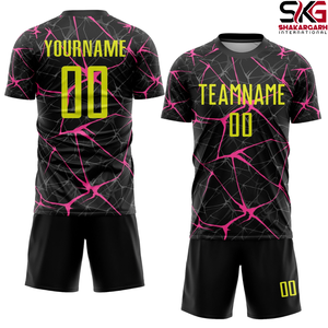 Conjunto de Camisetas de Fútbol Personalizadas, Uniforme de Fútbol de Poliéster de Secado Rápido, Manga Corta, Equipación para Entrenamiento y Partidos - Product Image 6